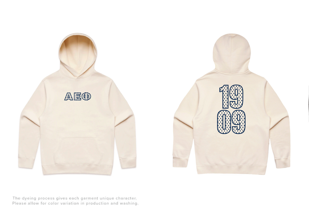 Polka Dot Outline Heavy Weight Sorority Hoodie