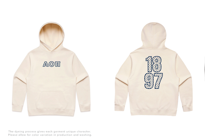 Polka Dot Outline Heavy Weight Sorority Hoodie