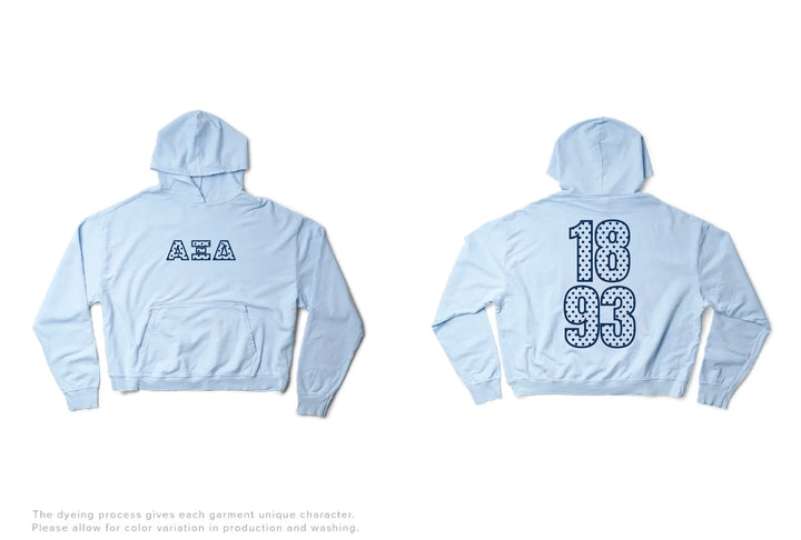 Arctic Blue Polka Dot Light Weight Sorority Hoodie