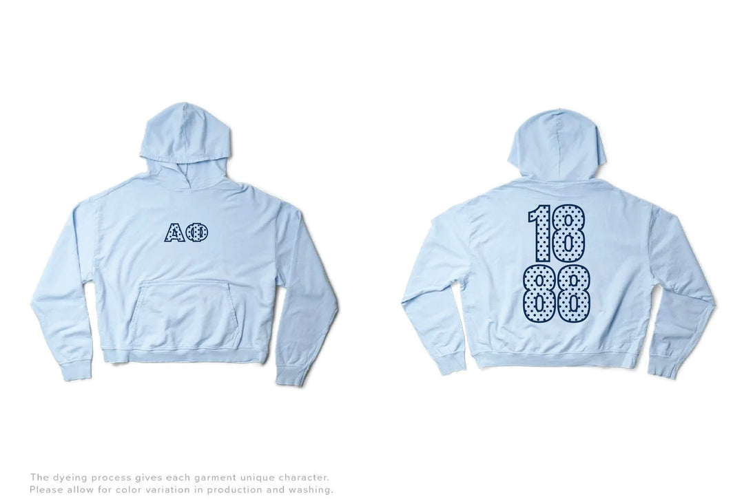 Arctic Blue Polka Dot Light Weight Sorority Hoodie