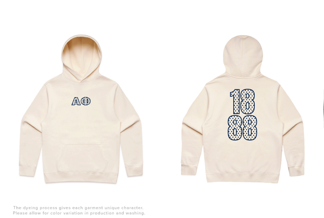 Polka Dot Outline Heavy Weight Sorority Hoodie