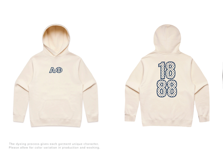 Polka Dot Outline Heavy Weight Sorority Hoodie
