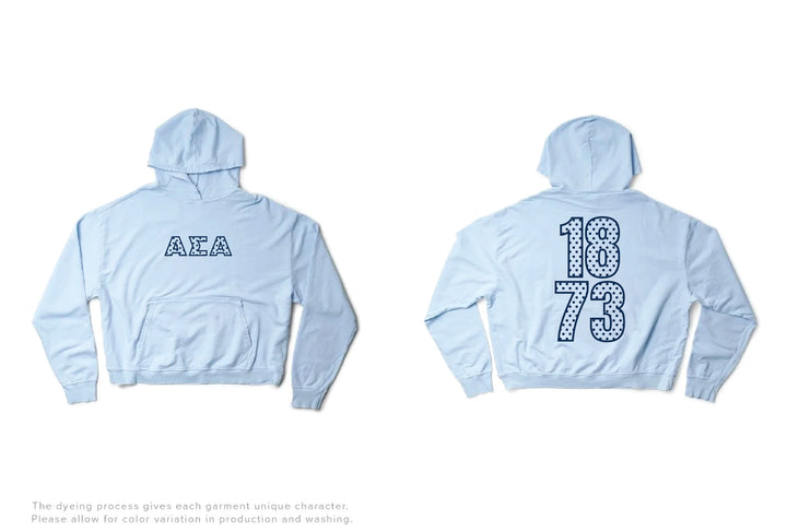 Arctic Blue Polka Dot Light Weight Sorority Hoodie