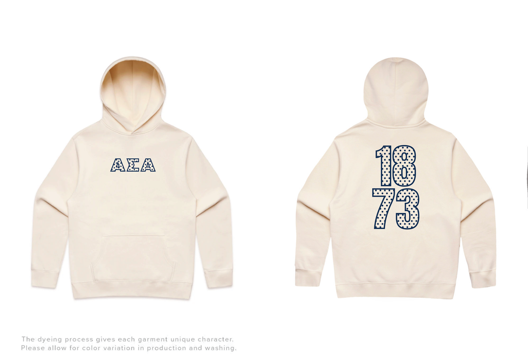 Polka Dot Outline Heavy Weight Sorority Hoodie