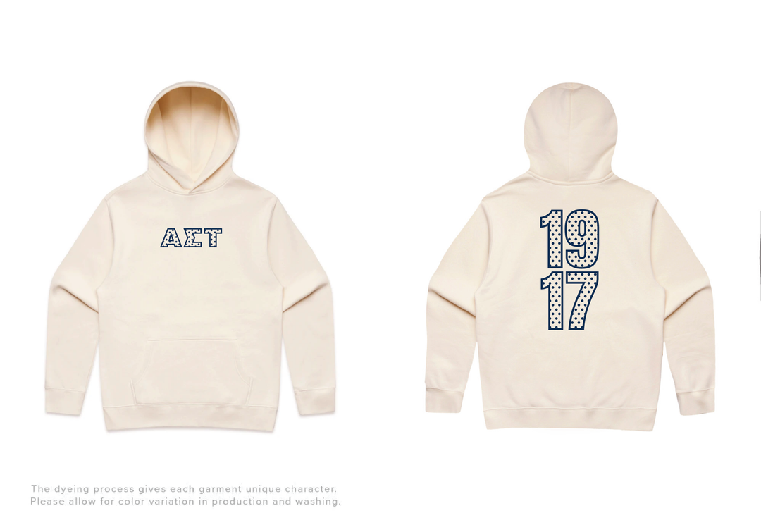 Polka Dot Outline Heavy Weight Sorority Hoodie