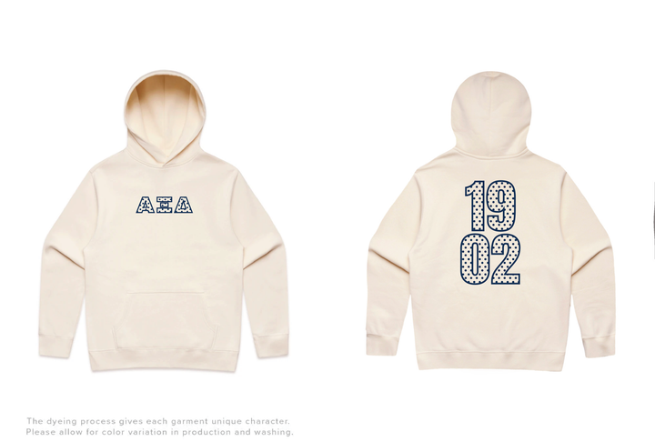 Polka Dot Outline Heavy Weight Sorority Hoodie