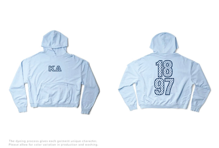 Arctic Blue Polka Dot Light Weight Sorority Hoodie