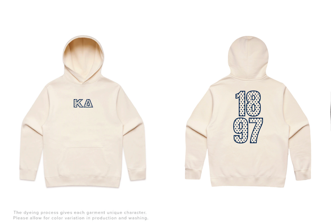 Polka Dot Outline Heavy Weight Sorority Hoodie