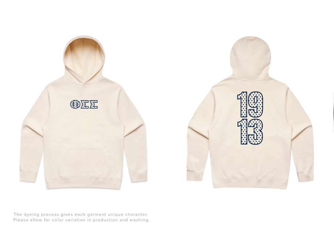 Polka Dot Outline Heavy Weight Sorority Hoodie