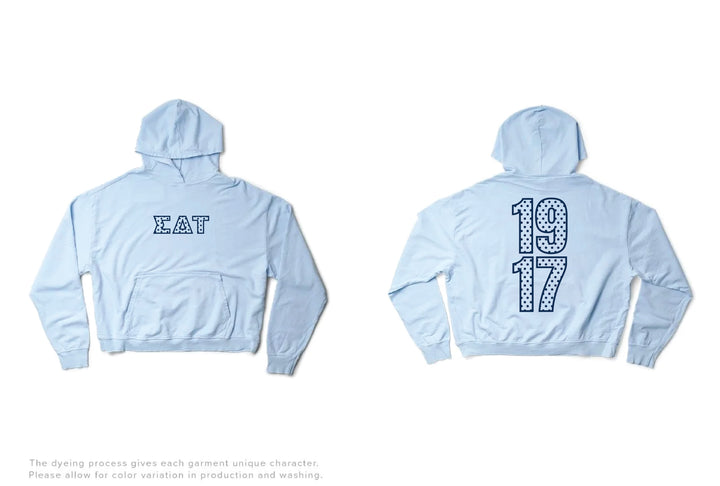 Arctic Blue Polka Dot Light Weight Sorority Hoodie