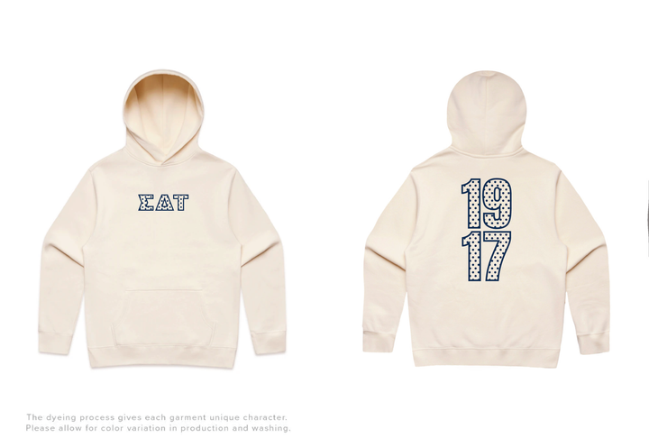 Polka Dot Outline Heavy Weight Sorority Hoodie