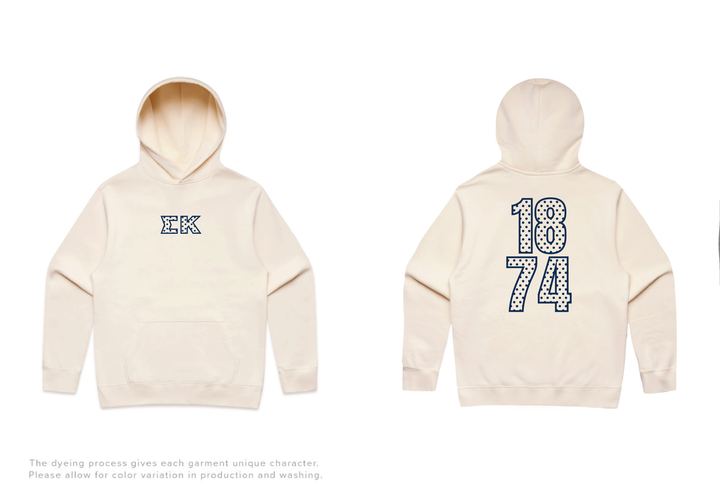 Polka Dot Outline Heavy Weight Sorority Hoodie