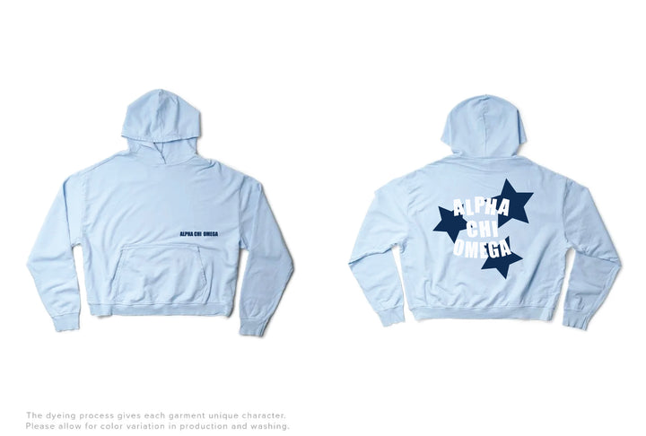 Arctic Blue Star Light Weight Sorority Hoodie