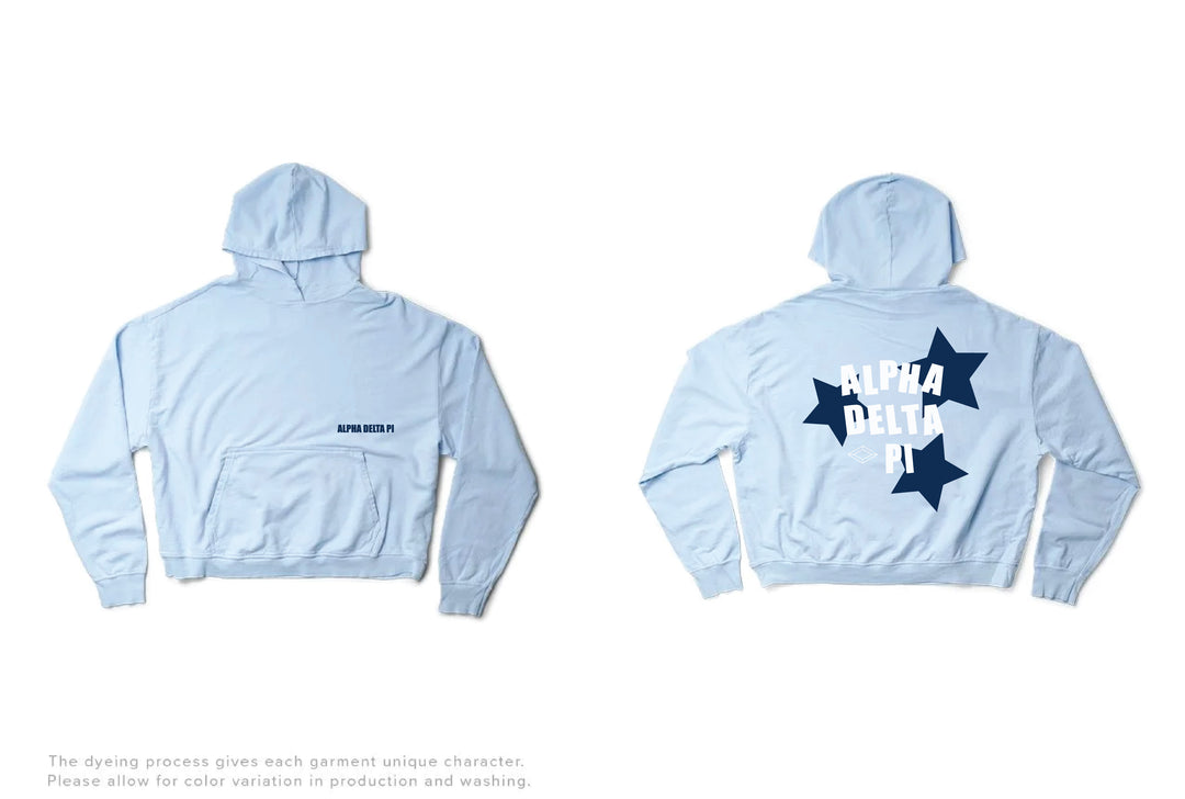 Arctic Blue Star Light Weight Sorority Hoodie