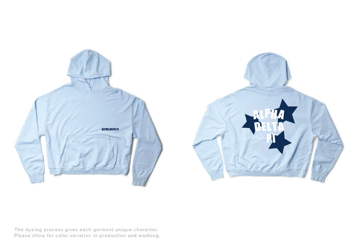 Arctic Blue Star Light Weight Sorority Hoodie