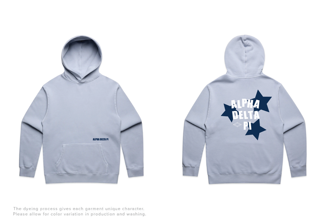 Faded Blue Star Heavy Weight Sorority Hoodie