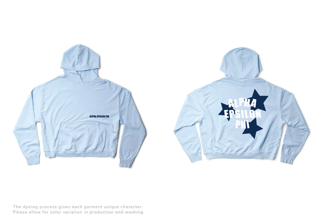 Arctic Blue Star Light Weight Sorority Hoodie