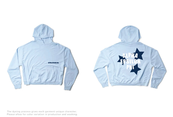Arctic Blue Star Light Weight Sorority Hoodie