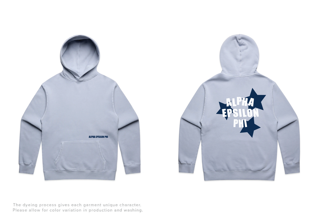 Faded Blue Star Heavy Weight Sorority Hoodie