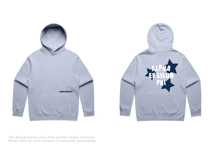 Faded Blue Star Heavy Weight Sorority Hoodie
