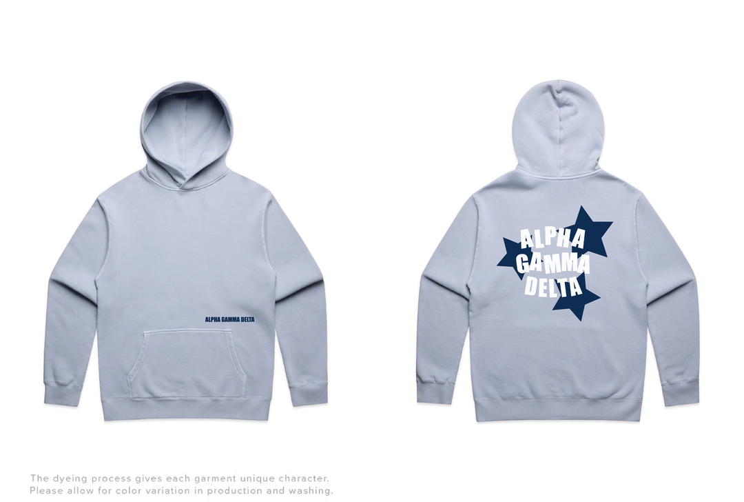 Faded Blue Star Heavy Weight Sorority Hoodie