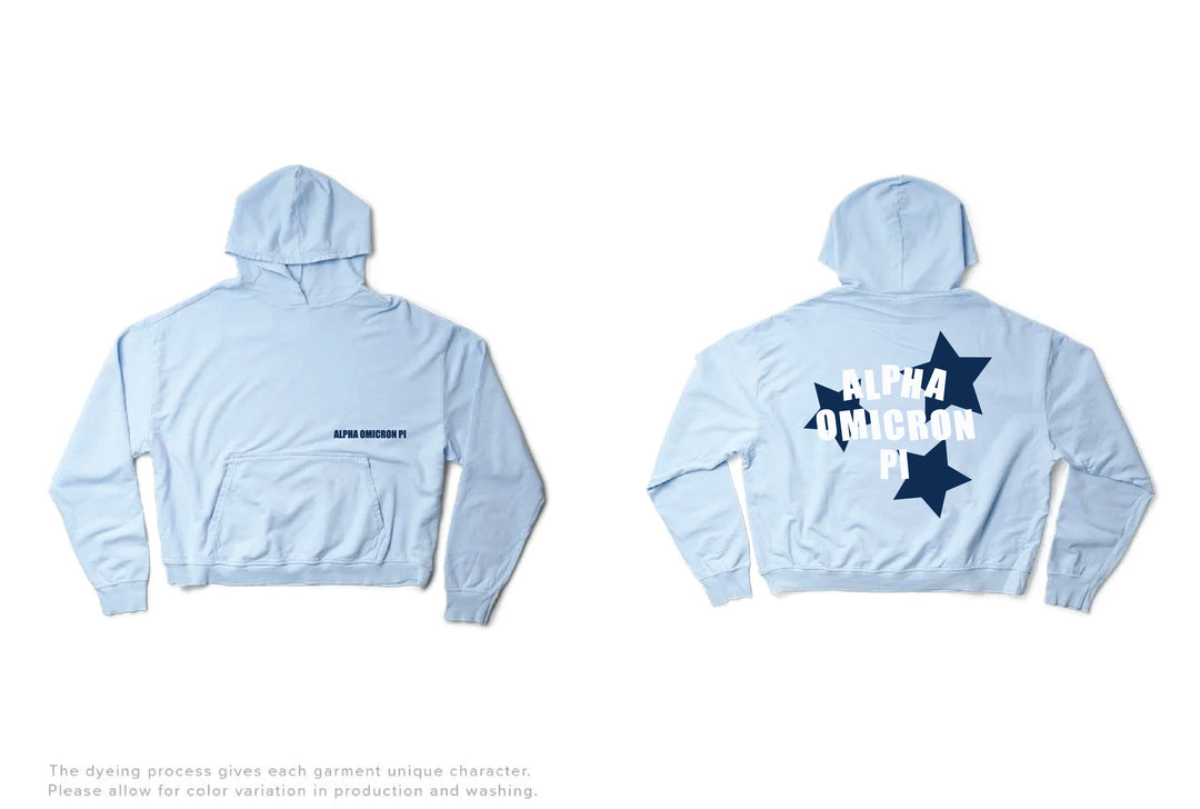 Arctic Blue Star Light Weight Sorority Hoodie