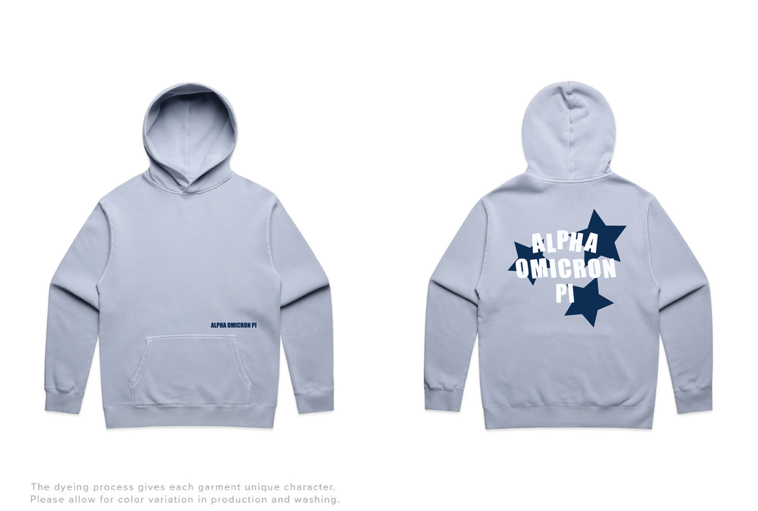 Faded Blue Star Heavy Weight Sorority Hoodie