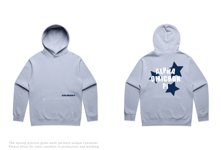 Faded Blue Star Heavy Weight Sorority Hoodie
