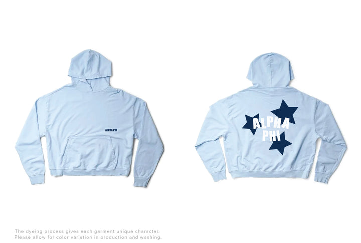 Arctic Blue Star Light Weight Sorority Hoodie