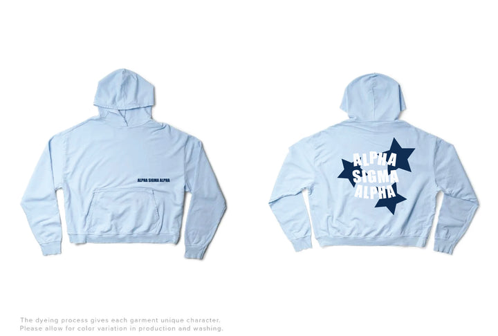 Arctic Blue Star Light Weight Sorority Hoodie
