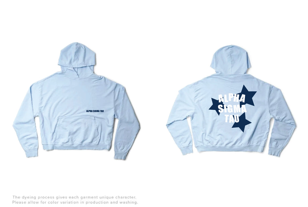 Arctic Blue Star Light Weight Sorority Hoodie
