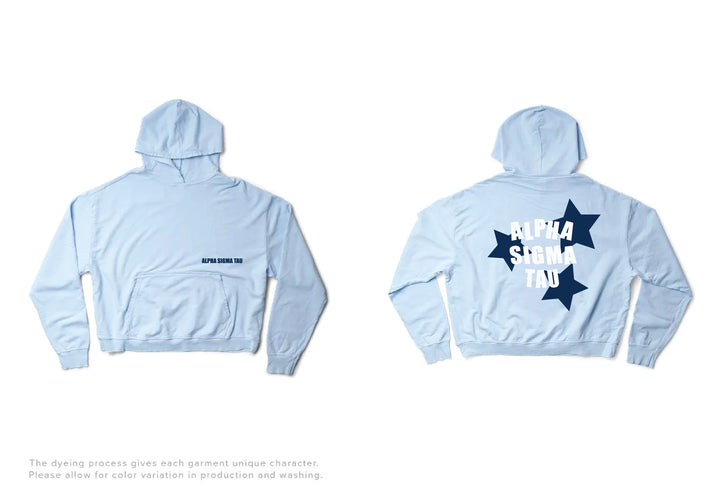 Arctic Blue Star Light Weight Sorority Hoodie