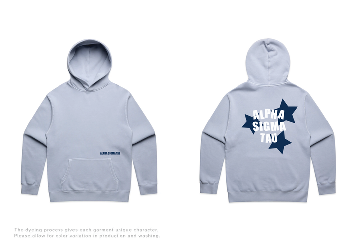 Faded Blue Star Heavy Weight Sorority Hoodie