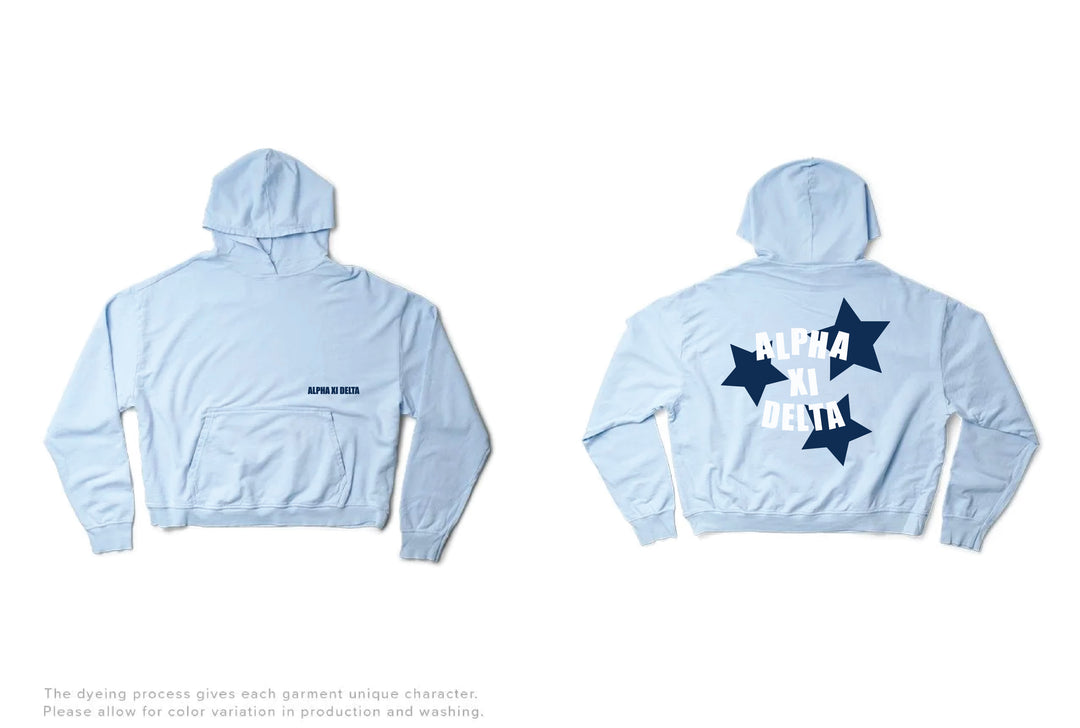 Arctic Blue Star Light Weight Sorority Hoodie