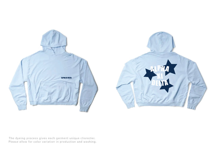 Arctic Blue Star Light Weight Sorority Hoodie