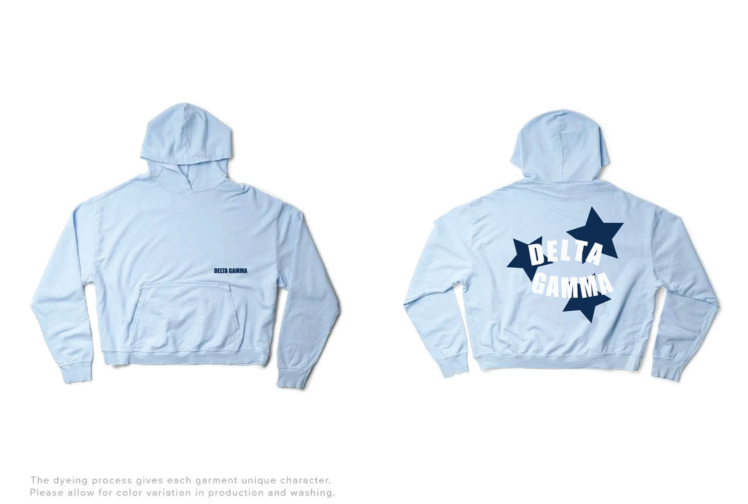 Arctic Blue Star Light Weight Sorority Hoodie