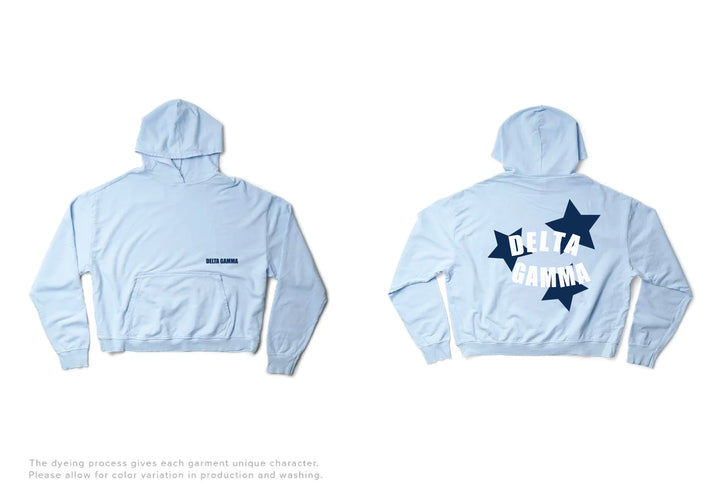 Arctic Blue Star Light Weight Sorority Hoodie