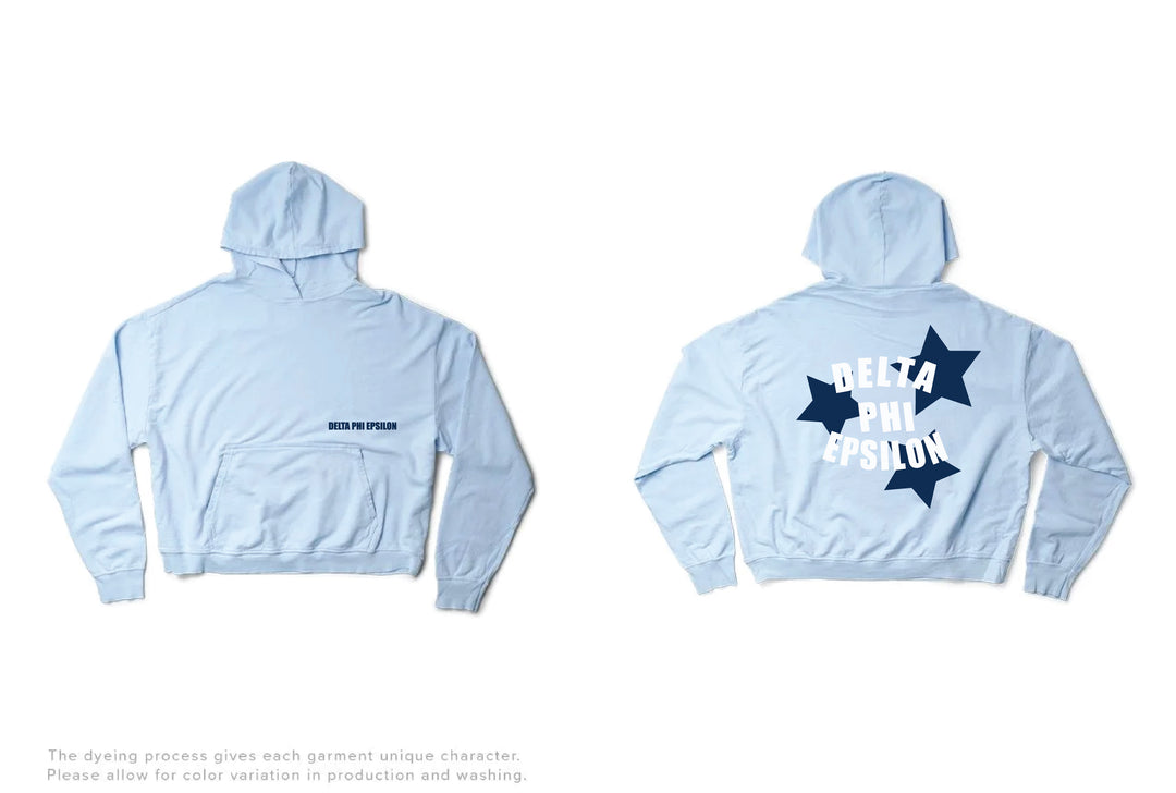 Arctic Blue Star Light Weight Sorority Hoodie