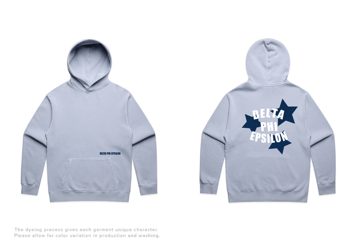 Faded Blue Star Heavy Weight Sorority Hoodie