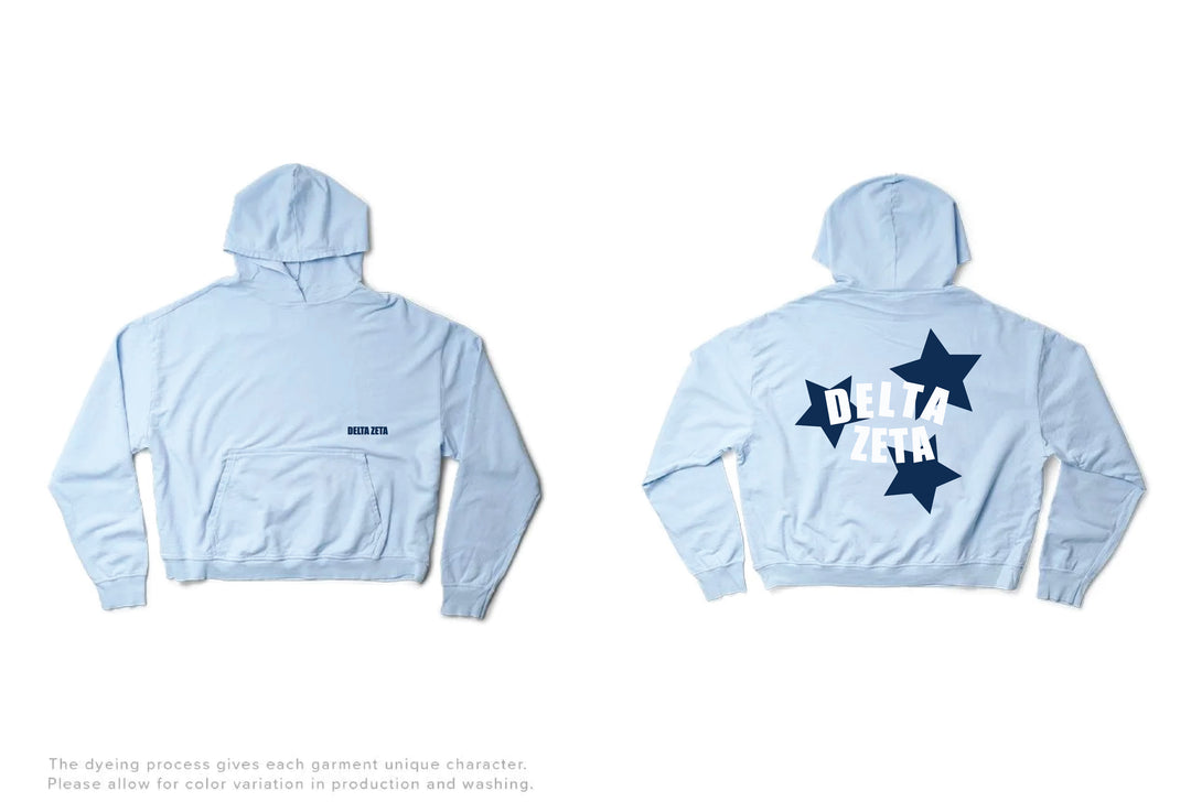 Arctic Blue Star Light Weight Sorority Hoodie