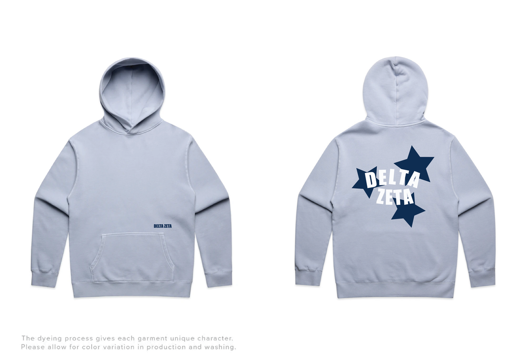 Faded Blue Star Heavy Weight Sorority Hoodie