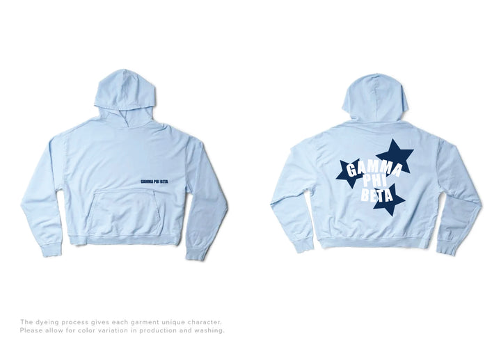 Arctic Blue Star Light Weight Sorority Hoodie