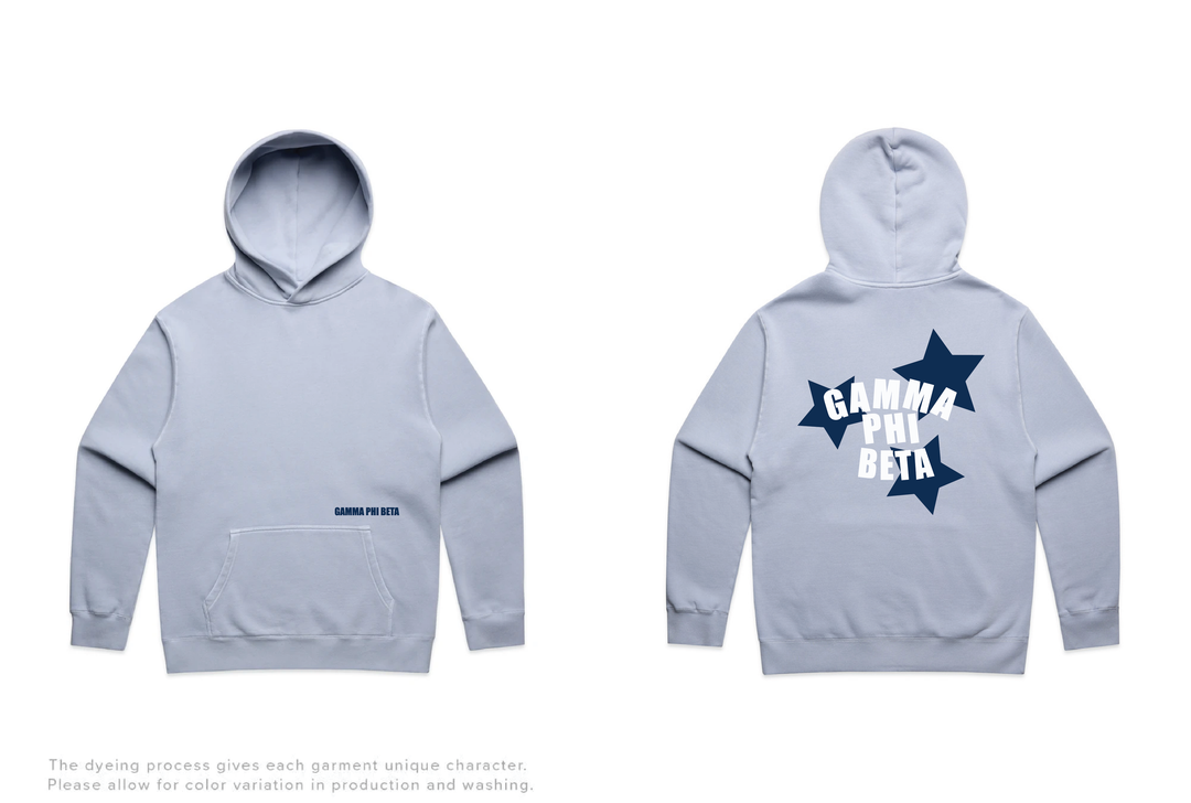Faded Blue Star Heavy Weight Sorority Hoodie