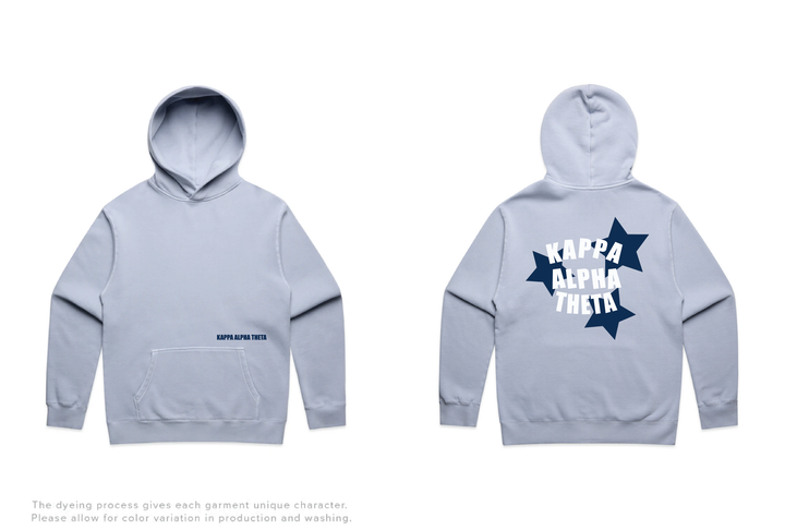 Faded Blue Star Heavy Weight Sorority Hoodie