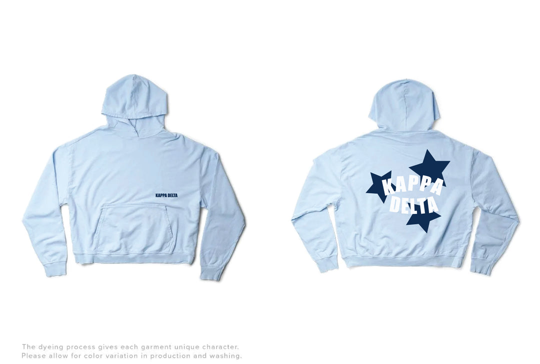 Arctic Blue Star Light Weight Sorority Hoodie