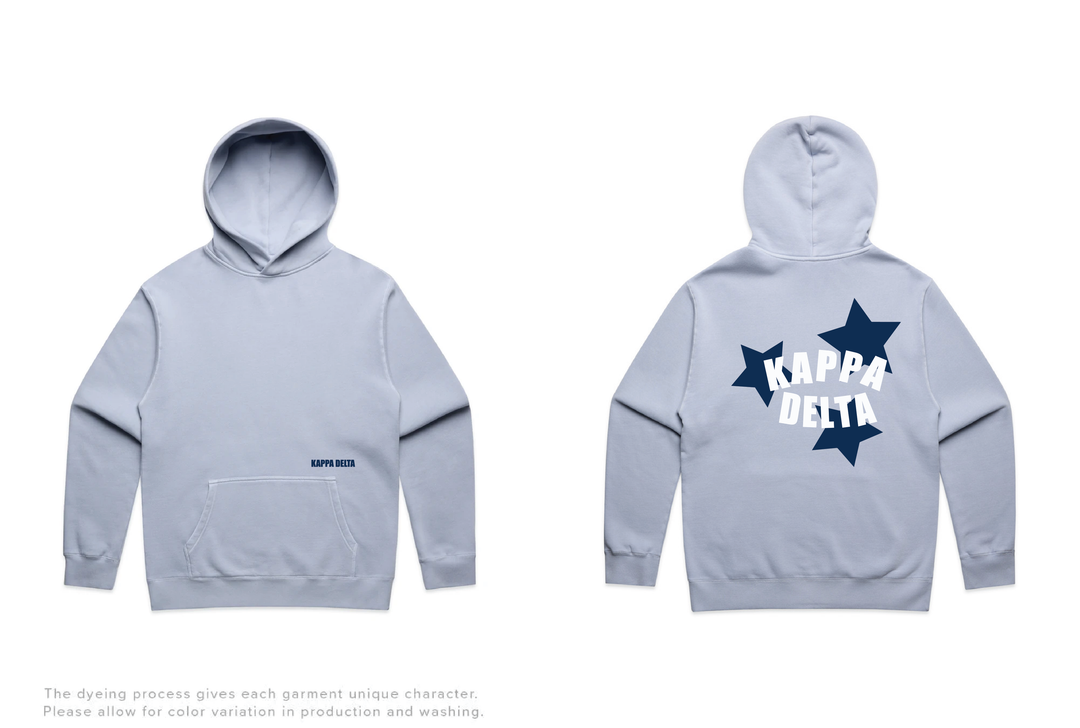 Faded Blue Star Heavy Weight Sorority Hoodie