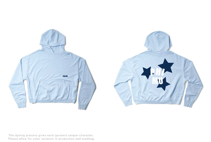 Arctic Blue Star Light Weight Sorority Hoodie