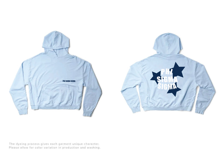 Arctic Blue Star Light Weight Sorority Hoodie
