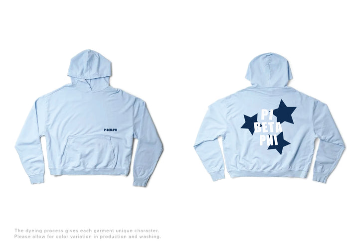 Arctic Blue Star Light Weight Sorority Hoodie
