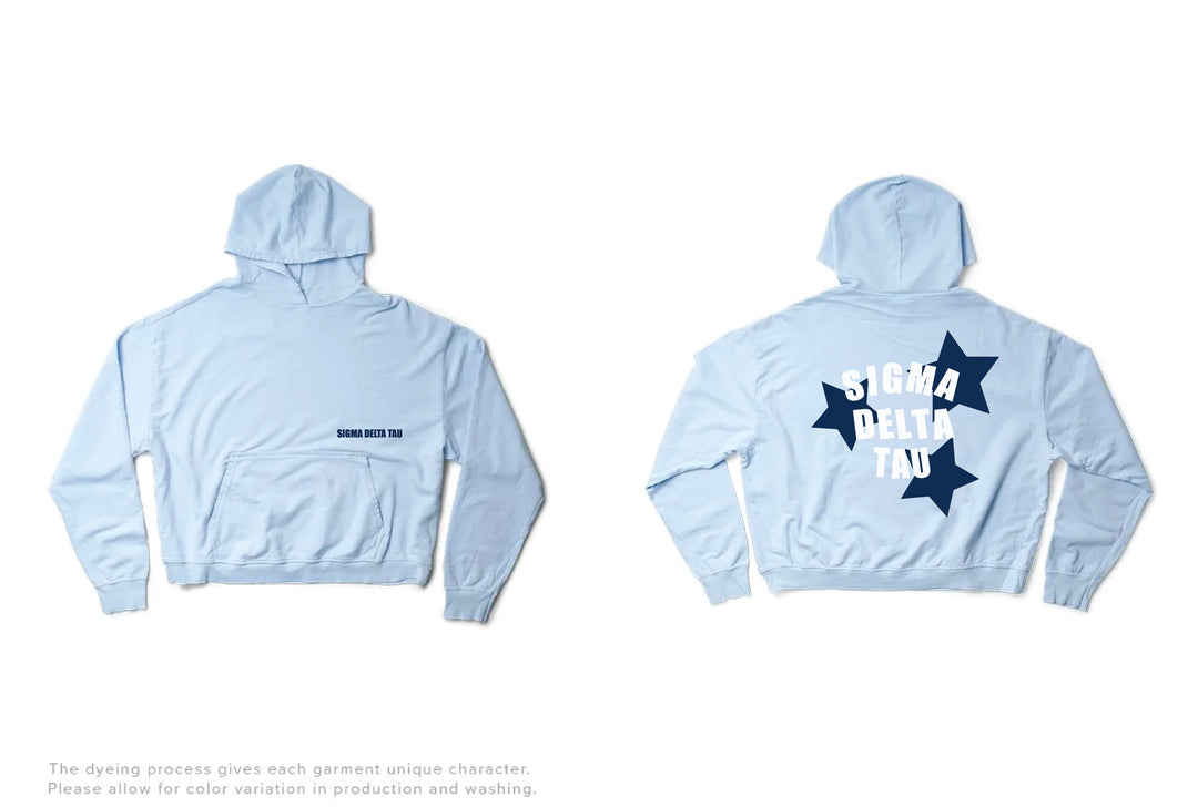Arctic Blue Star Light Weight Sorority Hoodie